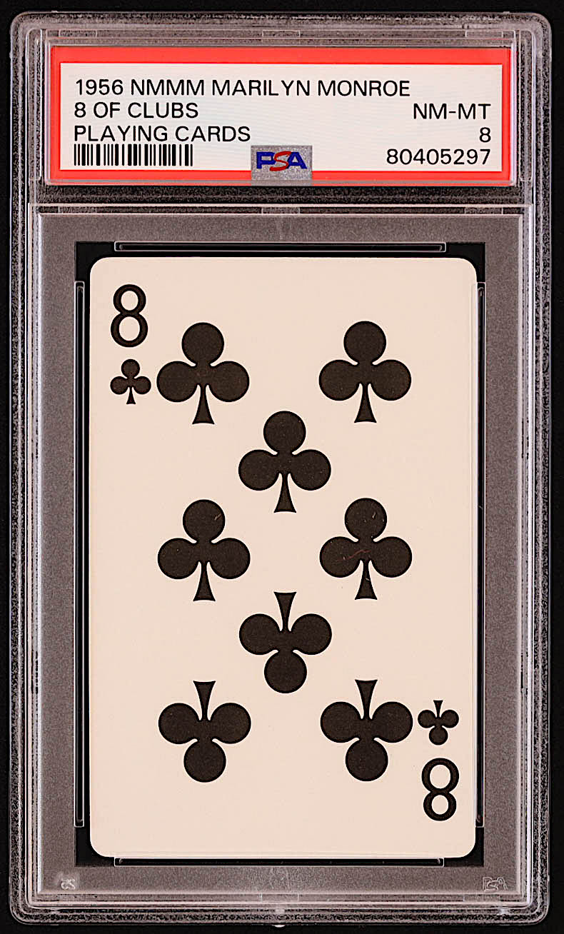 1956 NMMM Marilyn Monroe Eight of Clubs Playing Card (PSA 8