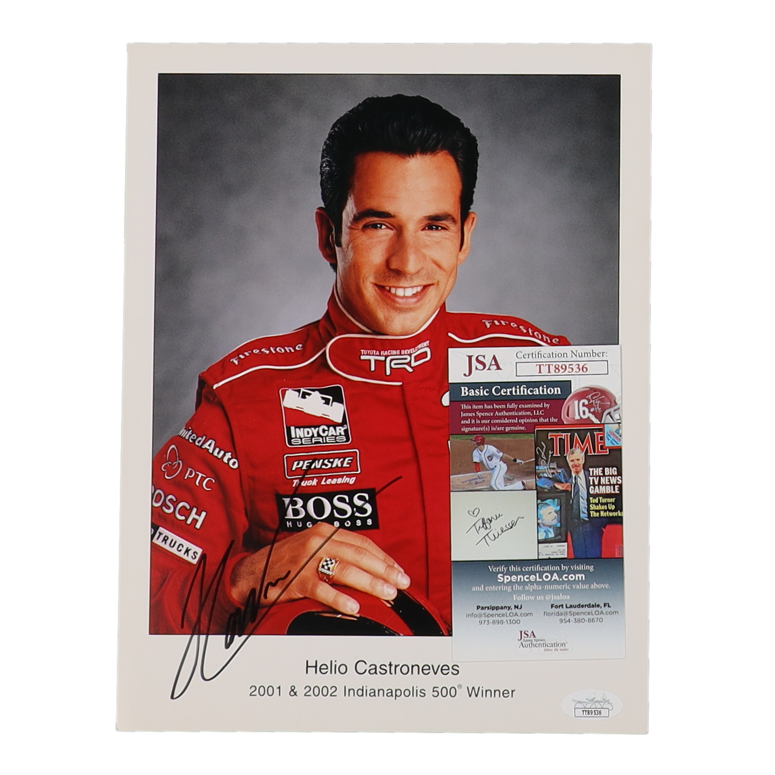 Helio Castroneves Signed 8x10 Photo (JSA) at PristineAuction.com Helio Castroneves Signed 8x10 Photo (JSA) at PristineAuction.com