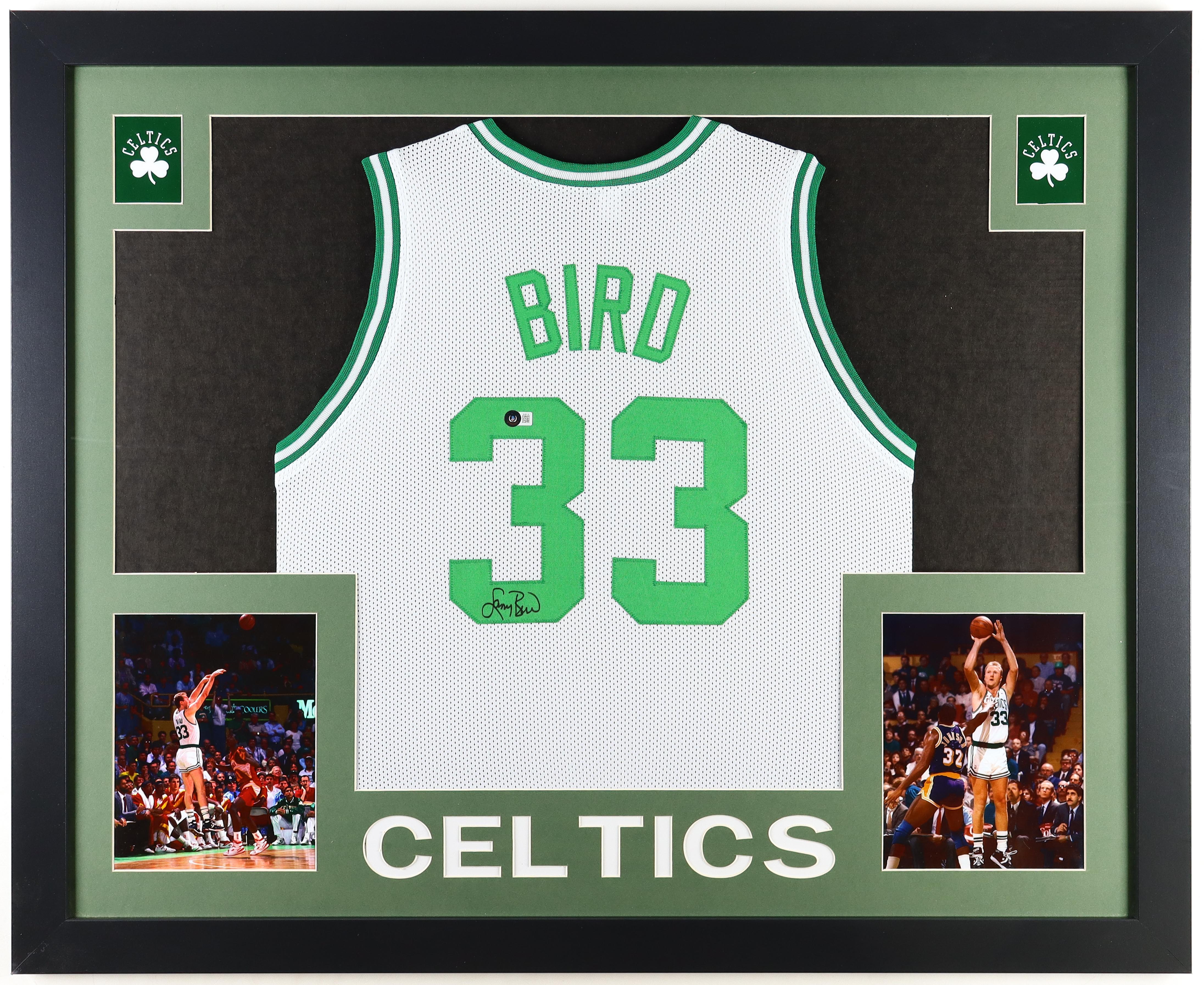 Larry Bird Signed Custom Framed Jersey Display (JSA) at PristineAuction.com Larry Bird Signed Custom Framed Jersey Display (JSA) at PristineAuction.com