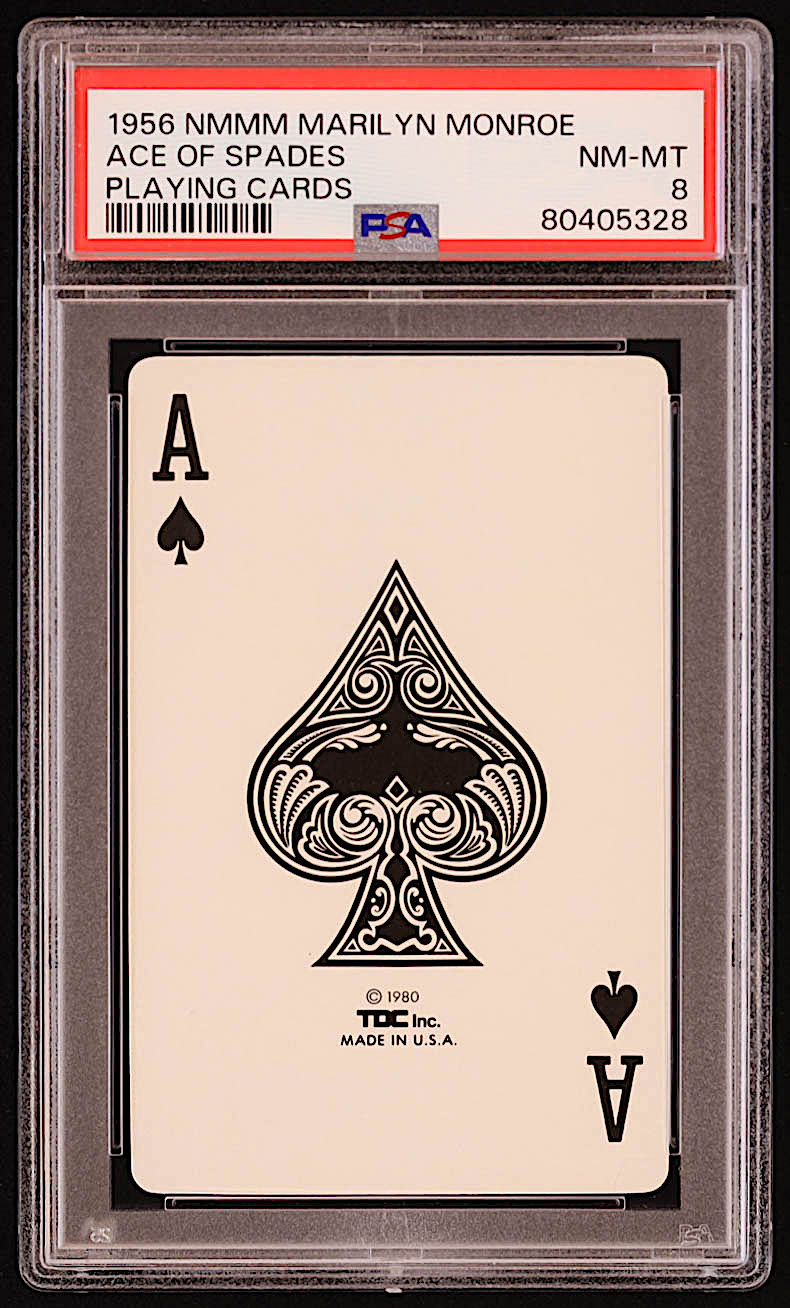 1956 NMMM Marilyn Monroe Ace of Spades Playing Card (PSA 8
