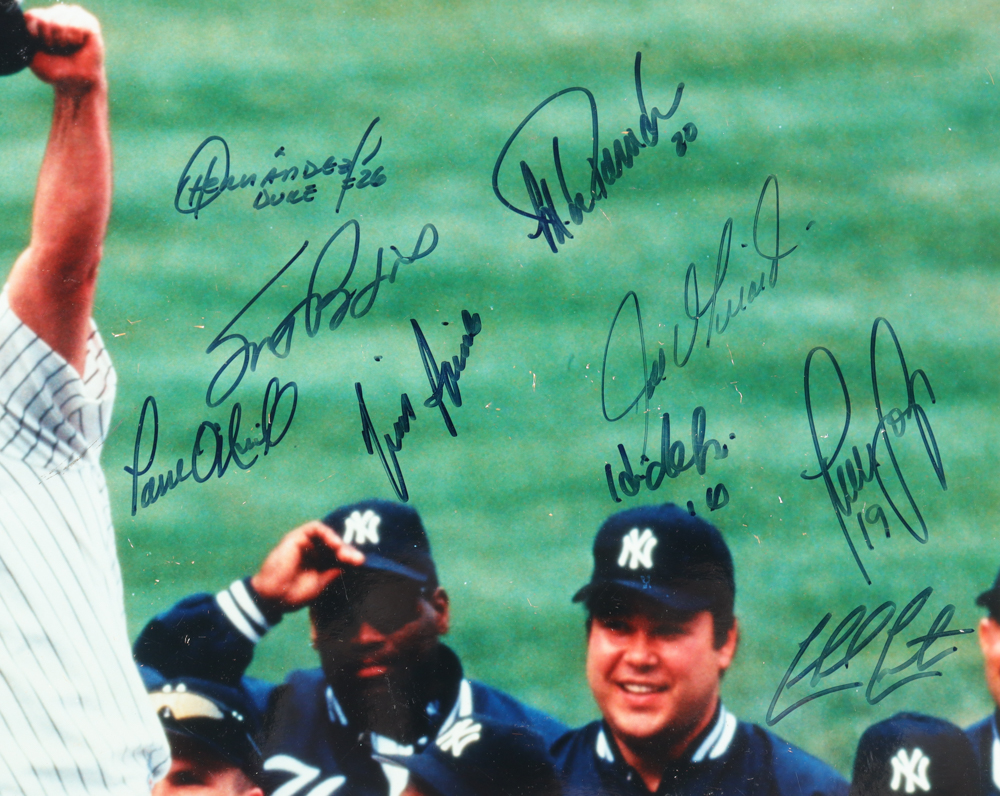 1998 Yankees LE David Wells Perfect Game 16x20 Photo Team-Signed By (20) with Derek Jeter, Mariano Rivera, Joe Torre, Andy Pettitte, Jorge Posada, Paul O'Neill #48/300 (Steiner) at PristineAuction.com 1998 Yankees LE David Wells Perfect Game 16x20 Photo Team-Signed By (20) with Derek Jeter, Mariano Rivera, Joe Torre, Andy Pettitte, Jorge Posada, Paul O'Neill #48/300 (Steiner) at PristineAuction.com