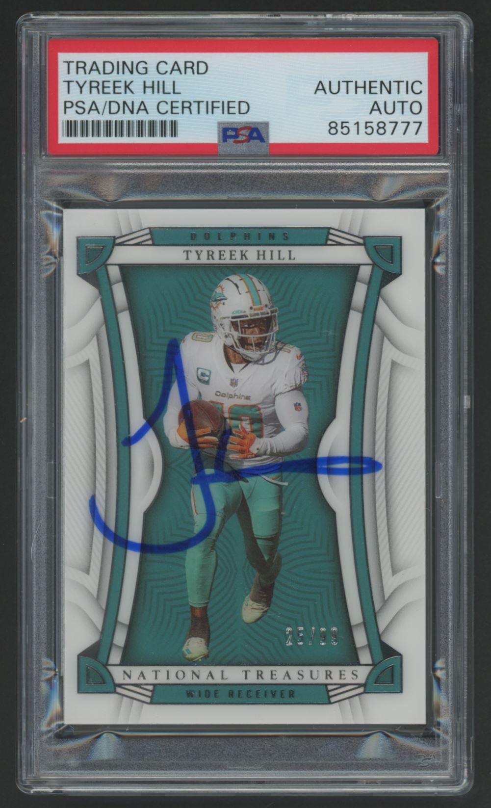 Tyreek Hill Signed 2022 Panini National Treasures #5 #25/99 (PSA) at PristineAuction.com Tyreek Hill Signed 2022 Panini National Treasures #5 #25/99 (PSA) at PristineAuction.com