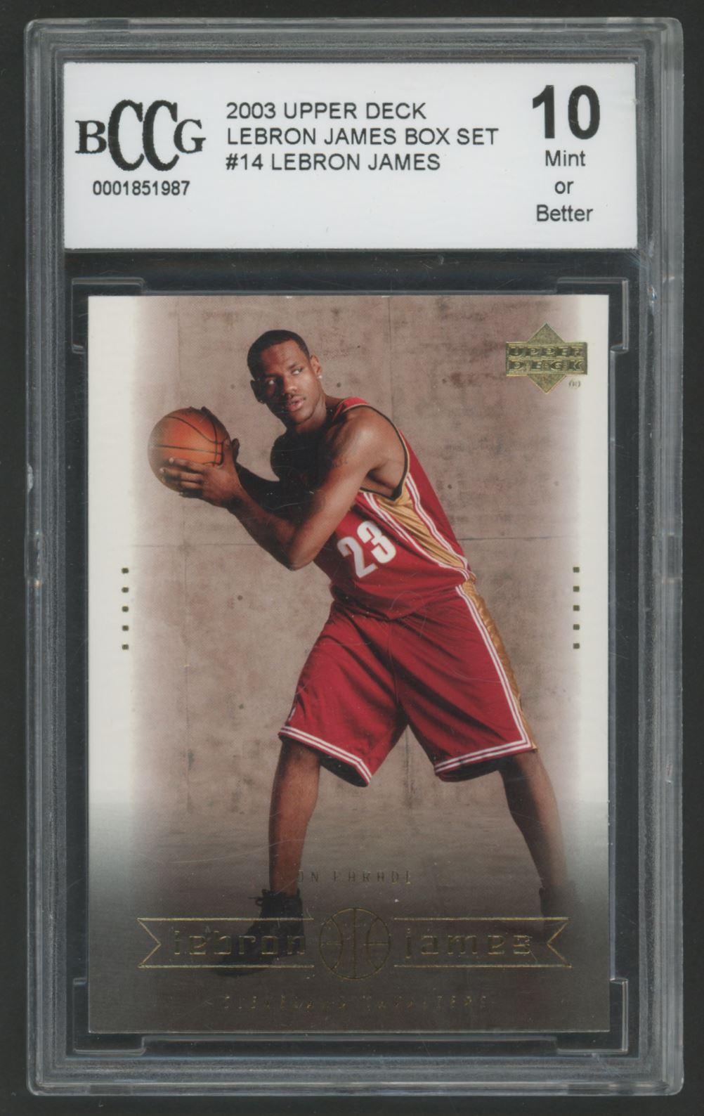 LeBron James 2003 Upper Deck LeBron James Box Set #14 (BCCG 10) at PristineAuction.com LeBron James 2003 Upper Deck LeBron James Box Set #14 (BCCG 10) at PristineAuction.com