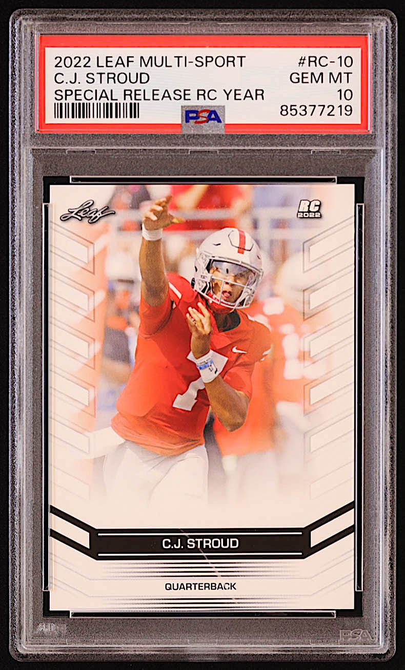 C. J. Stroud 2022 Leaf Rookies #RC10 RC (PSA 10) at PristineAuction.com C. J. Stroud 2022 Leaf Rookies #RC10 RC (PSA 10) at PristineAuction.com