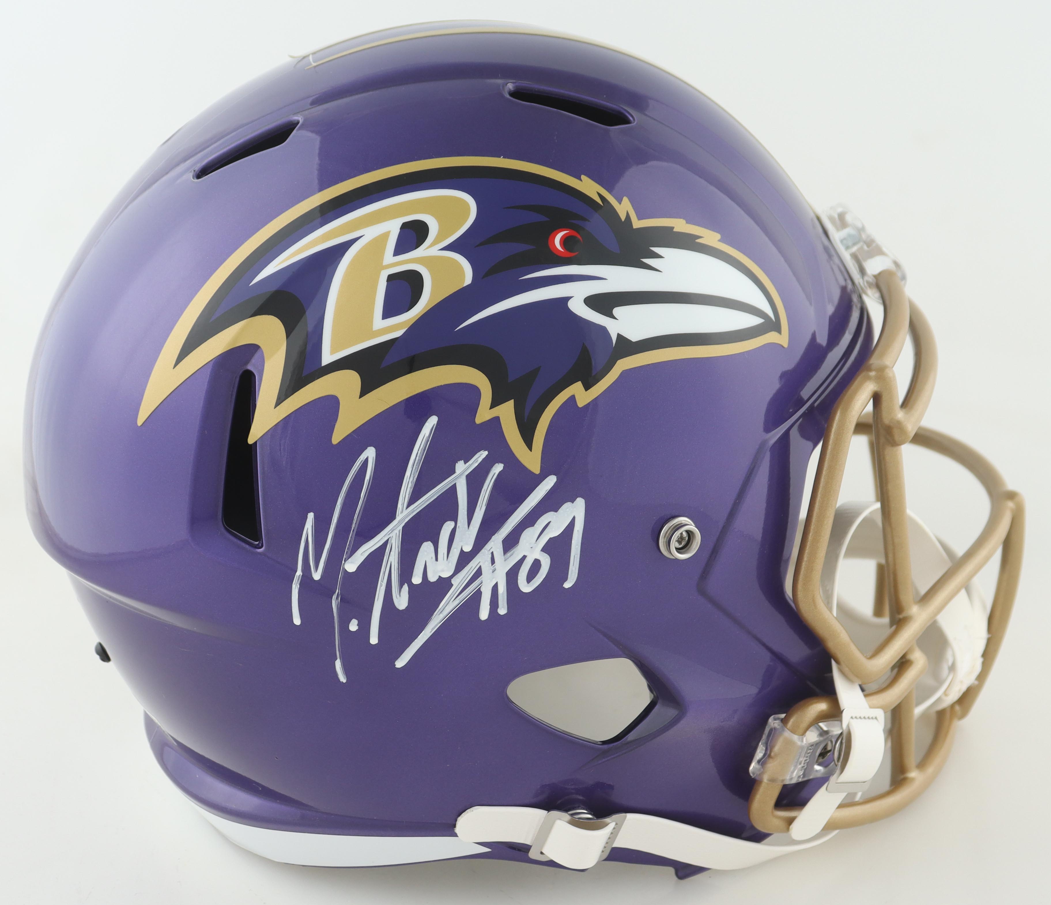 Mark Andrews Signed Ravens Full-Size Flash Alternate Speed Helmet (Beckett) at PristineAuction.com Mark Andrews Signed Ravens Full-Size Flash Alternate Speed Helmet (Beckett) at PristineAuction.com