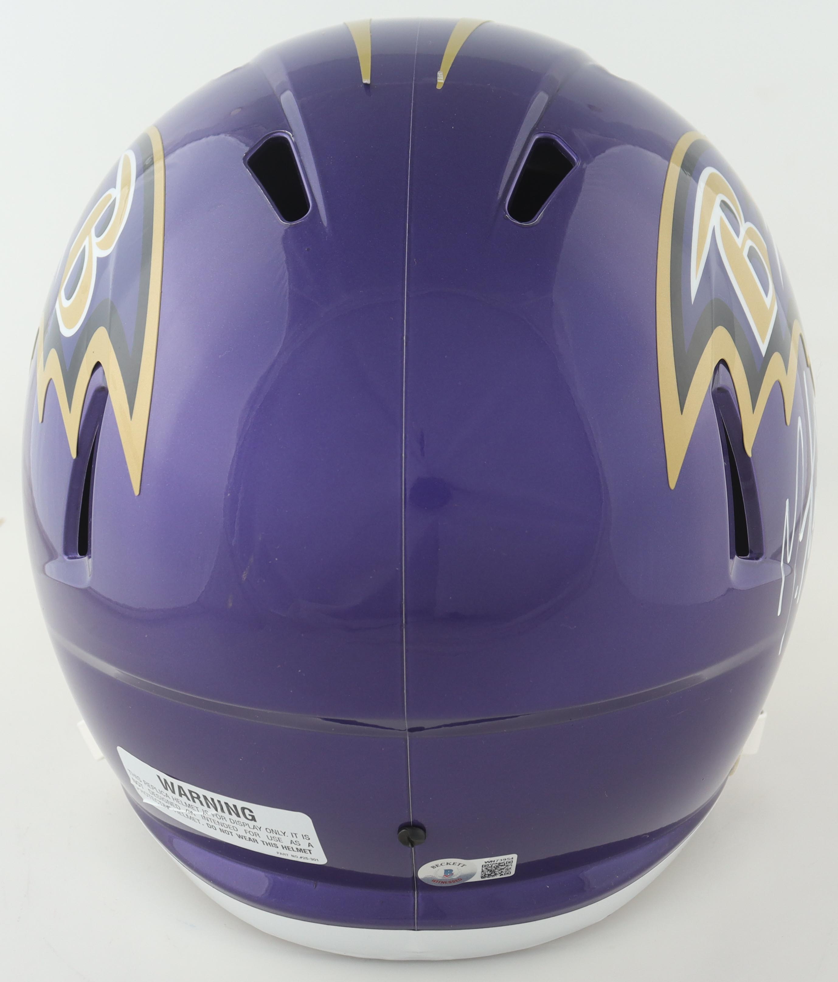 Mark Andrews Signed Ravens Full-Size Flash Alternate Speed Helmet (Beckett) at PristineAuction.com Mark Andrews Signed Ravens Full-Size Flash Alternate Speed Helmet (Beckett) at PristineAuction.com