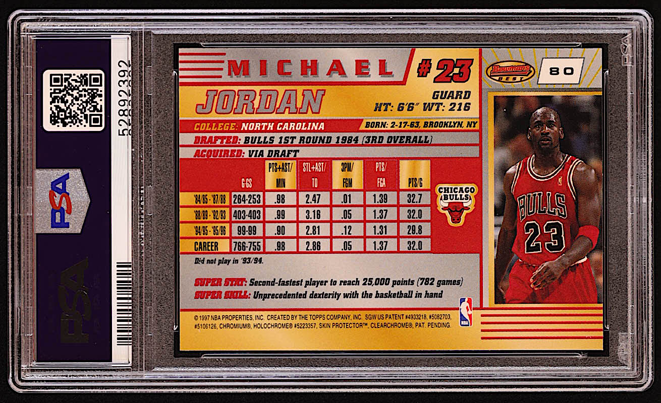 PSA9 Bowman's Best Ref Michael Jordan Michael Jordan [Atomic