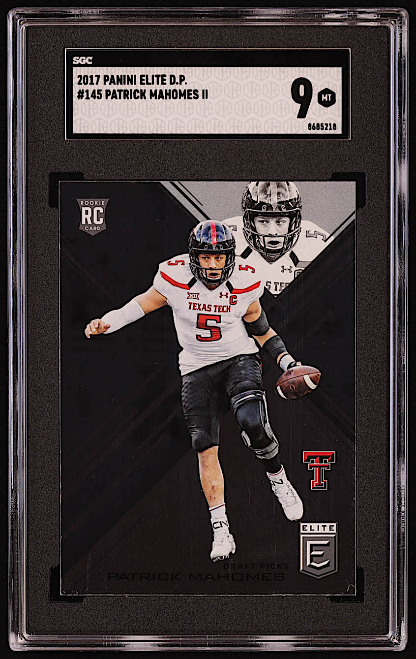 Patrick Mahomes II 2017 Elite Draft Picks #145 RC (SGC 9) at PristineAuction.com Patrick Mahomes II 2017 Elite Draft Picks #145 RC (SGC 9) at PristineAuction.com