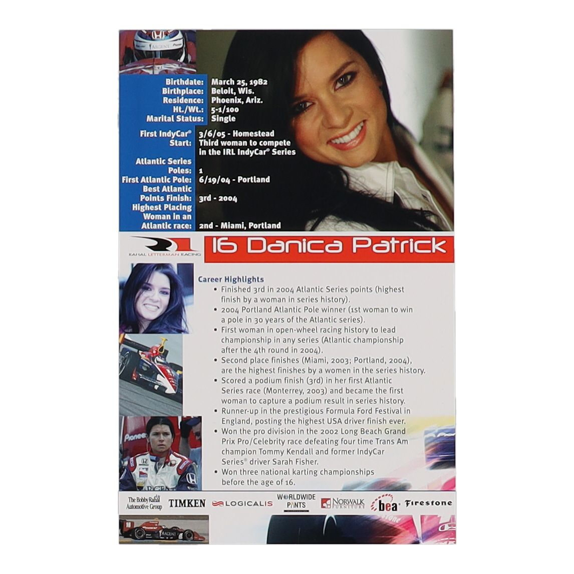 Danica Patrick Signed NASCAR 6x9 Flyer (JSA) | Pristine Auction