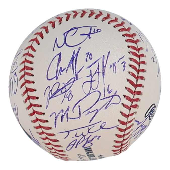2018 RailRiders OML Baseball Signed By (25) with Nestor Cortes, Tyler Wade, Giovanny Urshela, Justus Sheffield (Steiner) at PristineAuction.com 2018 RailRiders OML Baseball Signed By (25) with Nestor Cortes, Tyler Wade, Giovanny Urshela, Justus Sheffield (Steiner) at PristineAuction.com