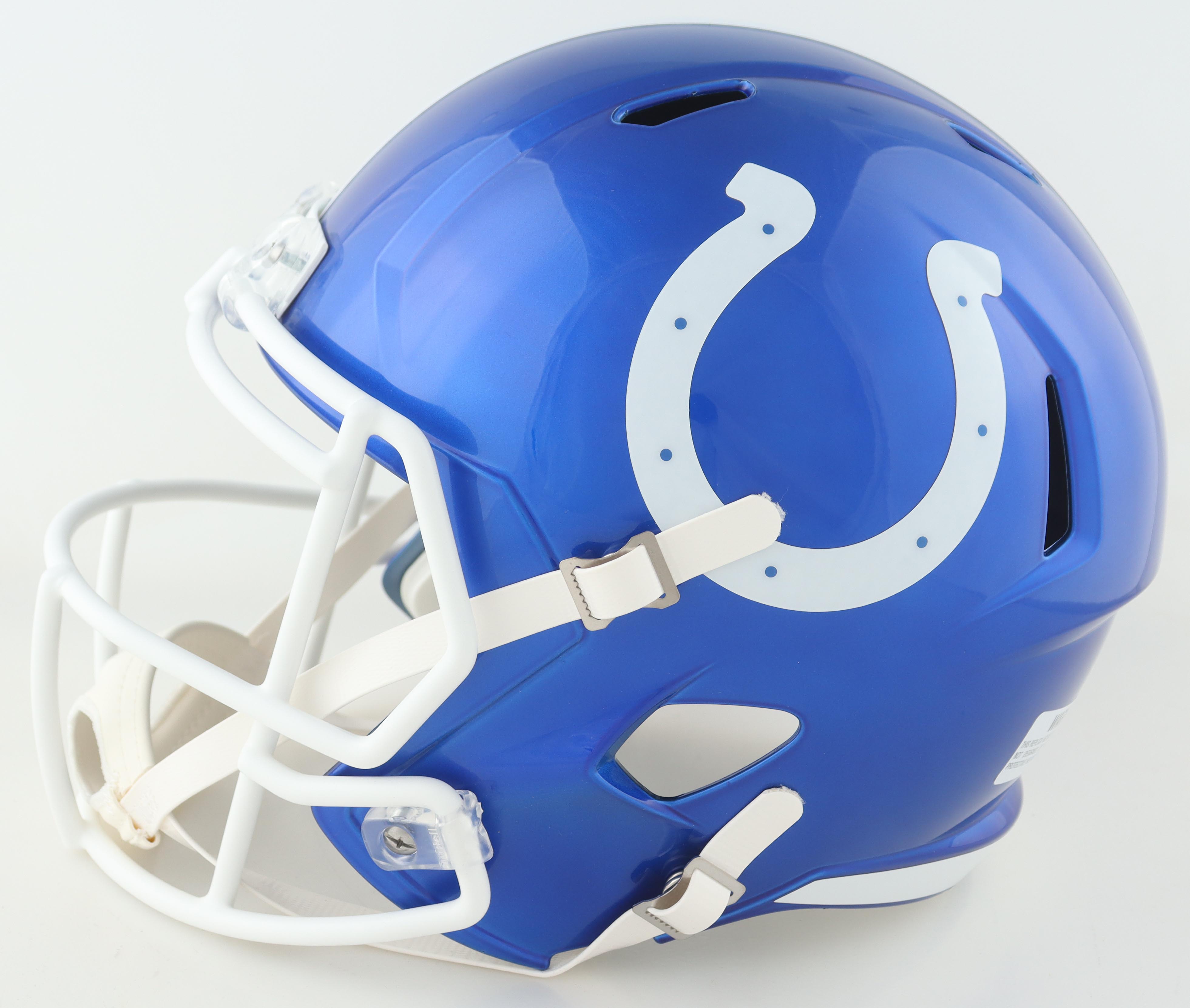 Peyton Manning Signed Colts Full-Size Flash Alternate Speed Helmet (Fanatics) at PristineAuction.com Peyton Manning Signed Colts Full-Size Flash Alternate Speed Helmet (Fanatics) at PristineAuction.com