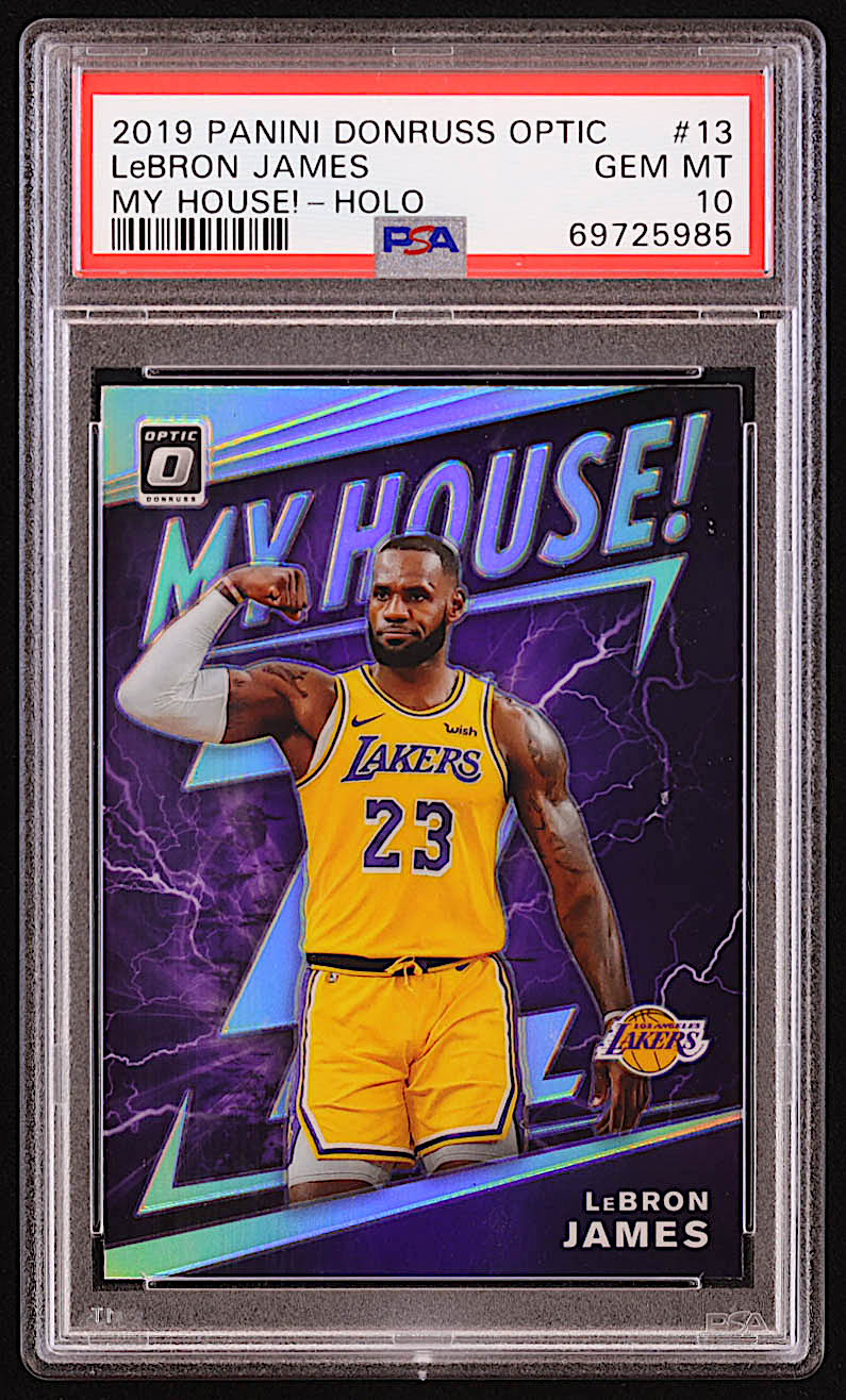 LeBron James 2019-20 Donruss Optic My House Holo #13 (PSA 10) at PristineAuction.com LeBron James 2019-20 Donruss Optic My House Holo #13 (PSA 10) at PristineAuction.com