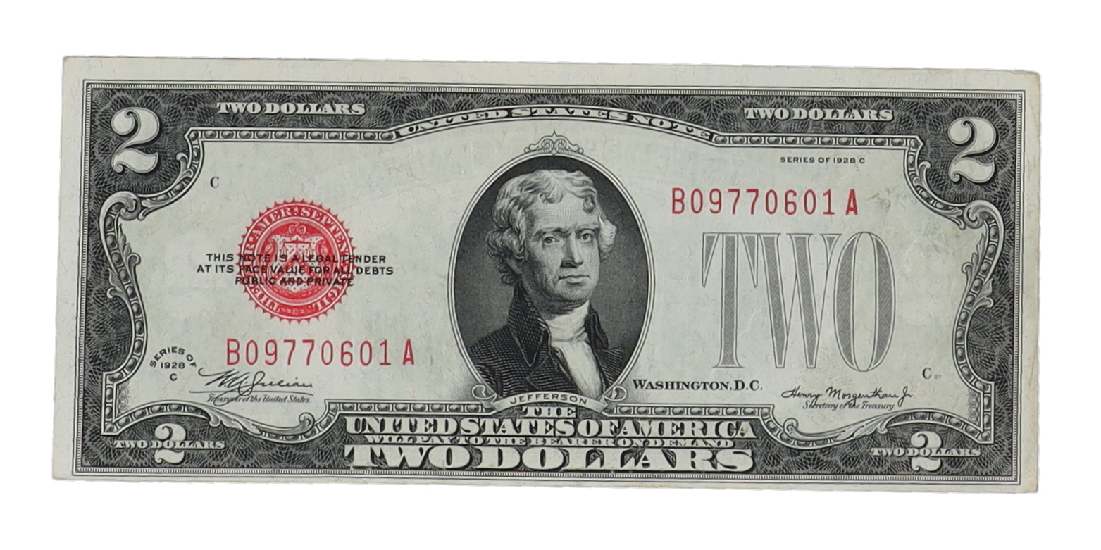 1928-C United States Legal Tender $2 Two Dollar Bank Note at PristineAuction.com 1928-C United States Legal Tender $2 Two Dollar Bank Note at PristineAuction.com