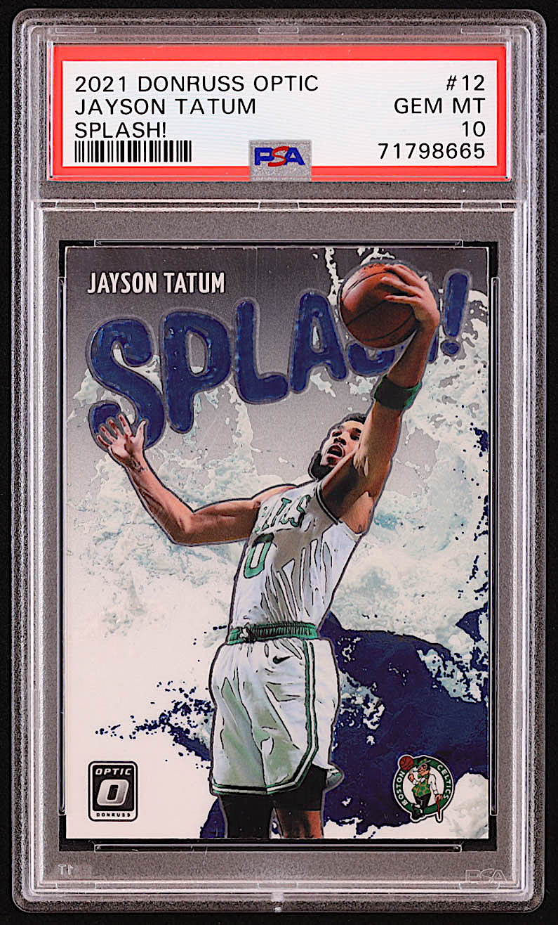 Jayson Tatum 2021-22 Donruss Optic Splash! #12 (PSA 10) at PristineAuction.com Jayson Tatum 2021-22 Donruss Optic Splash! #12 (PSA 10) at PristineAuction.com