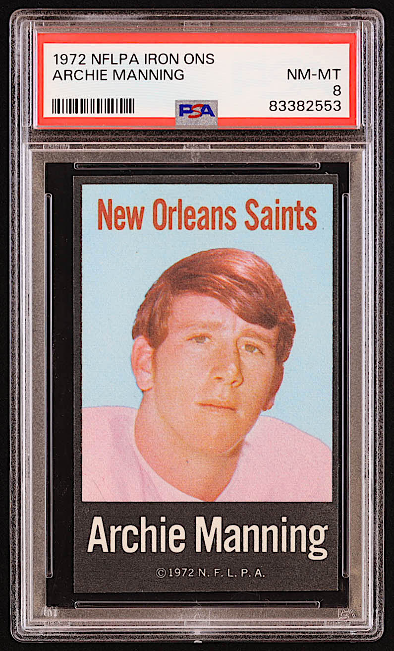 Archie Manning 1972 NFLPA Fabric Cards #25 (PSA 8) at PristineAuction.com Archie Manning 1972 NFLPA Fabric Cards #25 (PSA 8) at PristineAuction.com