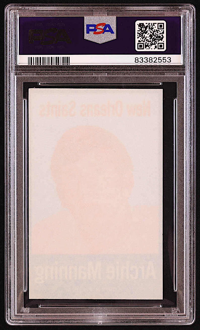 Archie Manning 1972 NFLPA Fabric Cards #25 (PSA 8) at PristineAuction.com Archie Manning 1972 NFLPA Fabric Cards #25 (PSA 8) at PristineAuction.com