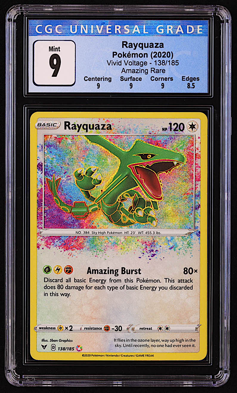 Rayquaza Pokemon 2020 Vivid Voltage #138 (CGC 9) at PristineAuction.com Rayquaza Pokemon 2020 Vivid Voltage #138 (CGC 9) at PristineAuction.com
