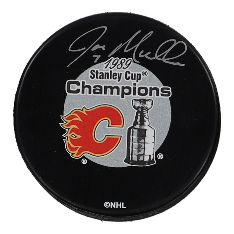 Joe Mullen Signed 1989 Stanley Cup Logo Hockey Puck (Schwartz Sports) at PristineAuction.com Joe Mullen Signed 1989 Stanley Cup Logo Hockey Puck (Schwartz Sports) at PristineAuction.com