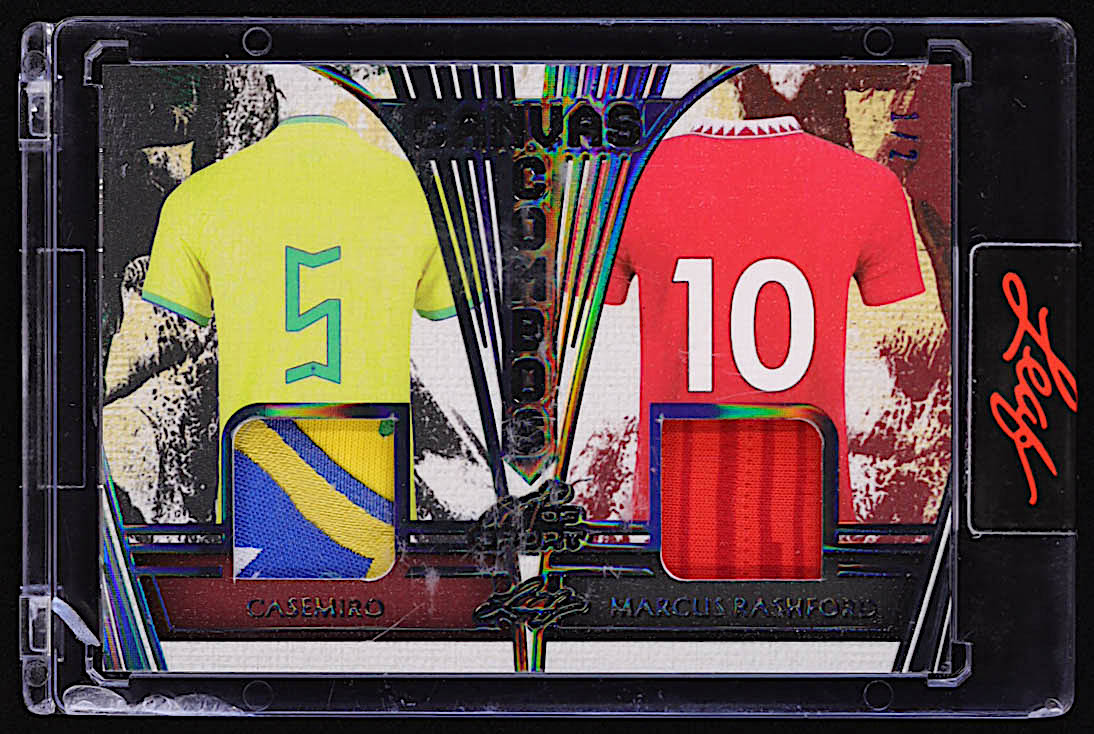 Casemiro / Marcus Rashford 2023 Leaf Canvas Combos Spectrum Black #CC4 #1/2 at PristineAuction.com Casemiro / Marcus Rashford 2023 Leaf Canvas Combos Spectrum Black #CC4 #1/2 at PristineAuction.com