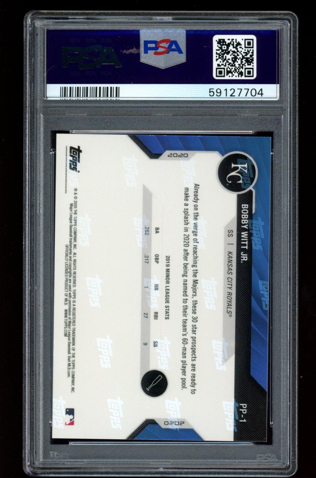 Bobby Witt Jr. 2020 Bowman Next Prospect Pool #1 RC (PSA 9) at PristineAuction.com Bobby Witt Jr. 2020 Bowman Next Prospect Pool #1 RC (PSA 9) at PristineAuction.com