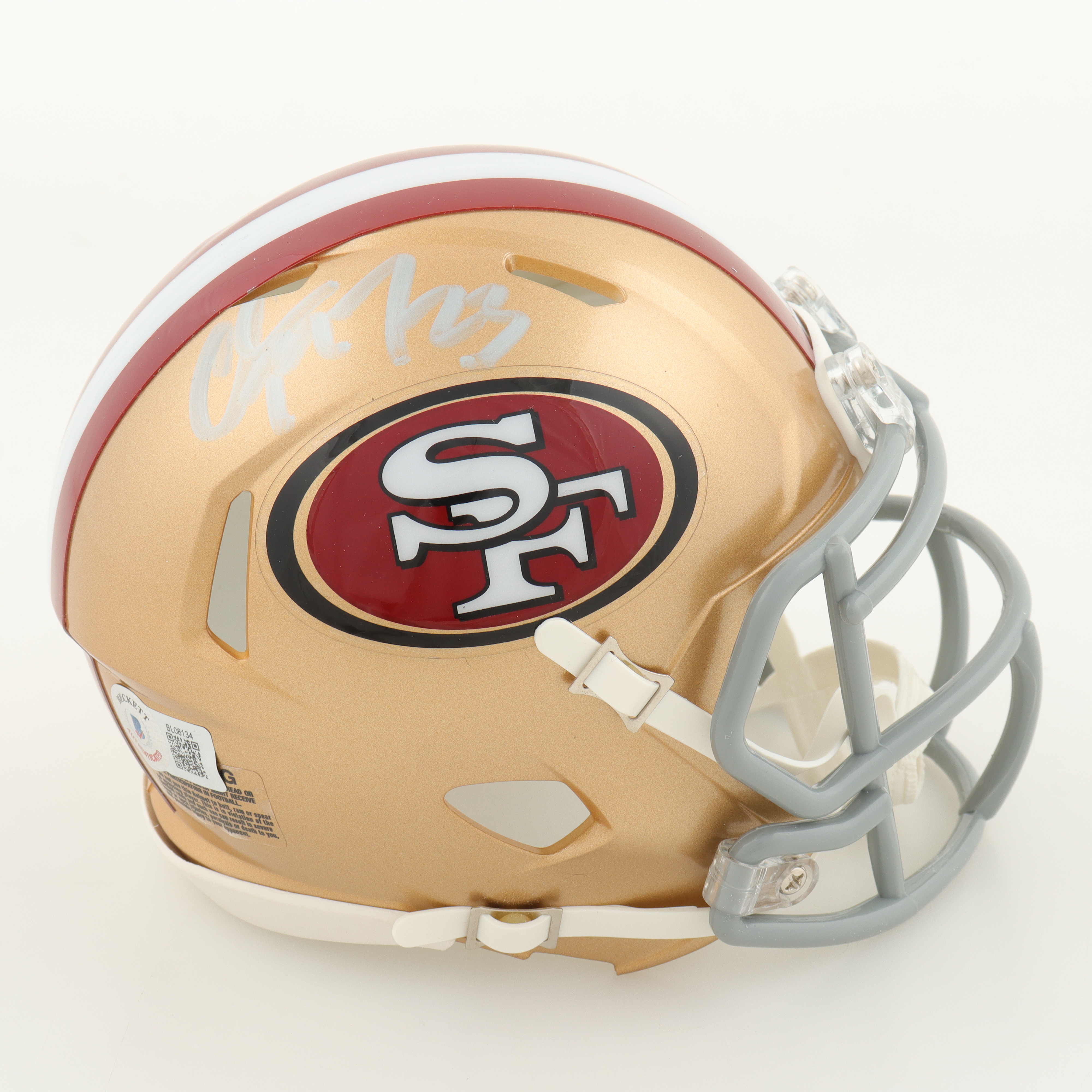 Christian McCaffrey Signed 49ers Speed Mini Helmet (Beckett) at PristineAuction.com Christian McCaffrey Signed 49ers Speed Mini Helmet (Beckett) at PristineAuction.com
