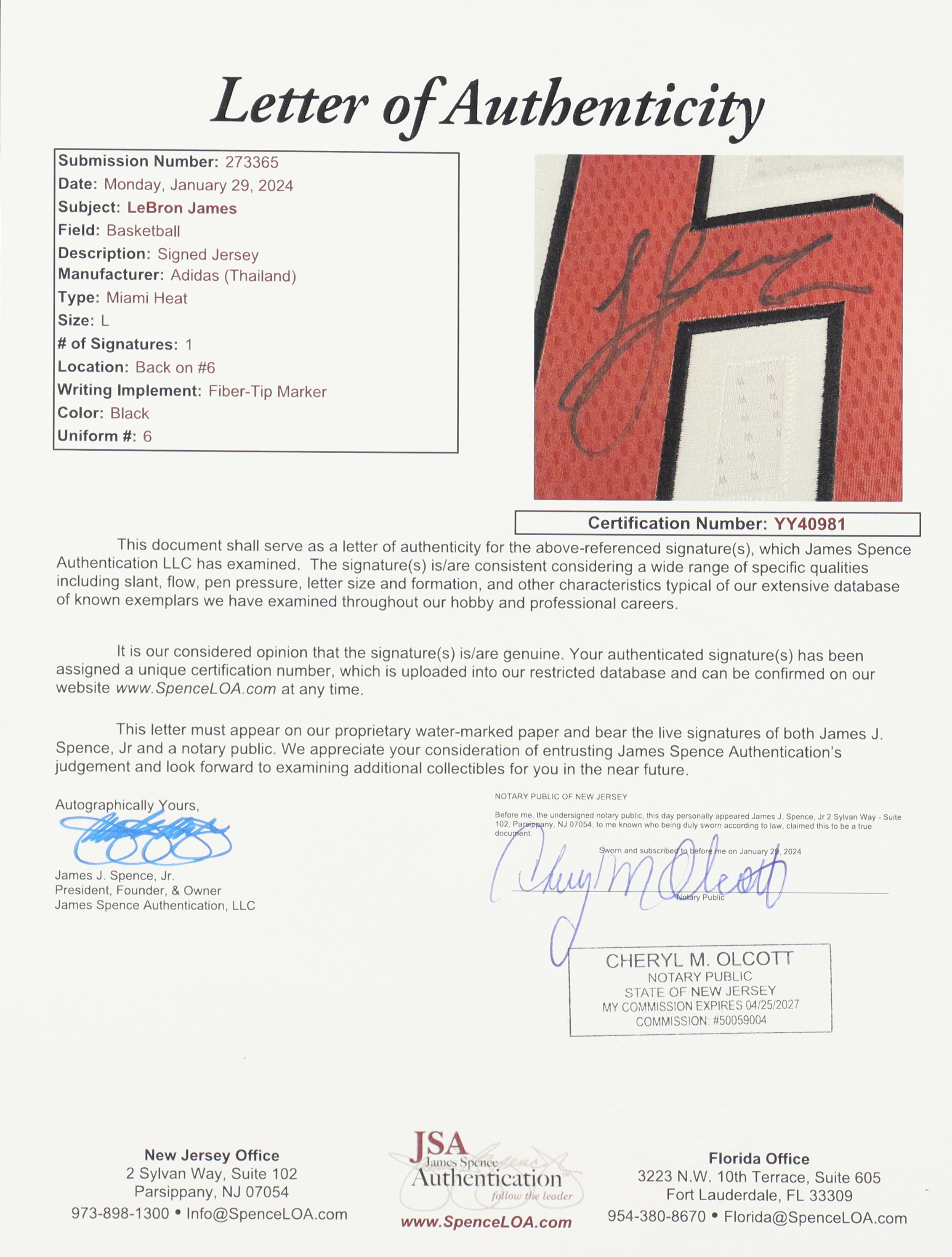 LeBron James Signed Heat Authentic Adidas Jersey (JSA) at PristineAuction.com LeBron James Signed Heat Authentic Adidas Jersey (JSA) at PristineAuction.com