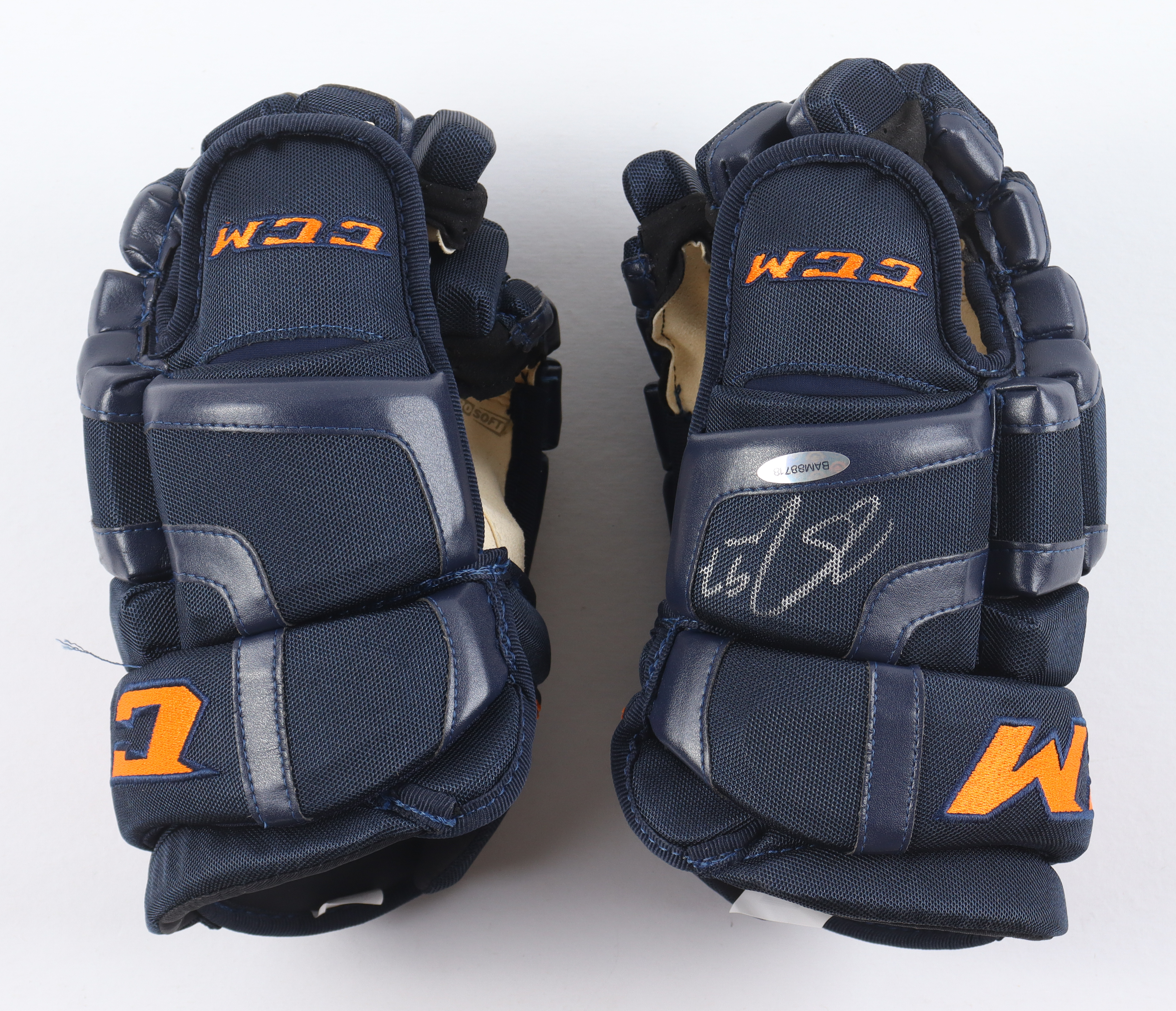 Connor McDavid Signed Set of (2) CCM Hockey Gloves (UDA) at PristineAuction.com Connor McDavid Signed Set of (2) CCM Hockey Gloves (UDA) at PristineAuction.com