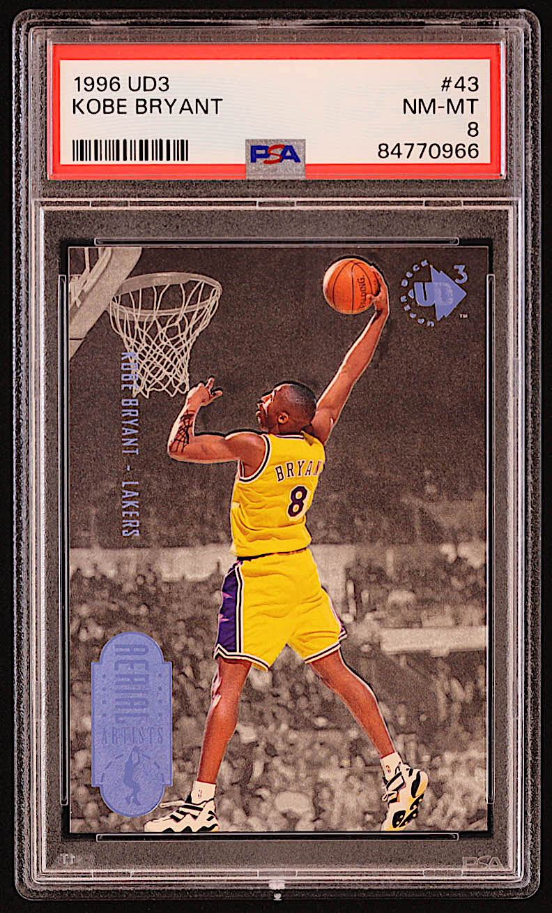 Kobe Bryant 1996-97 UD3 #43 RC (PSA 8) at PristineAuction.com Kobe Bryant 1996-97 UD3 #43 RC (PSA 8) at PristineAuction.com