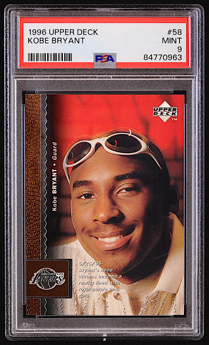 Kobe Bryant 1996-97 Upper Deck #58 RC (PSA 9) at PristineAuction.com Kobe Bryant 1996-97 Upper Deck #58 RC (PSA 9) at PristineAuction.com