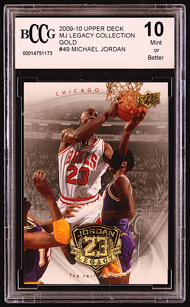 Michael Jordan 2009-10 Upper Deck Michael Jordan Legacy Collection Gold #49 (BCCG 10) at PristineAuction.com Michael Jordan 2009-10 Upper Deck Michael Jordan Legacy Collection Gold #49 (BCCG 10) at PristineAuction.com