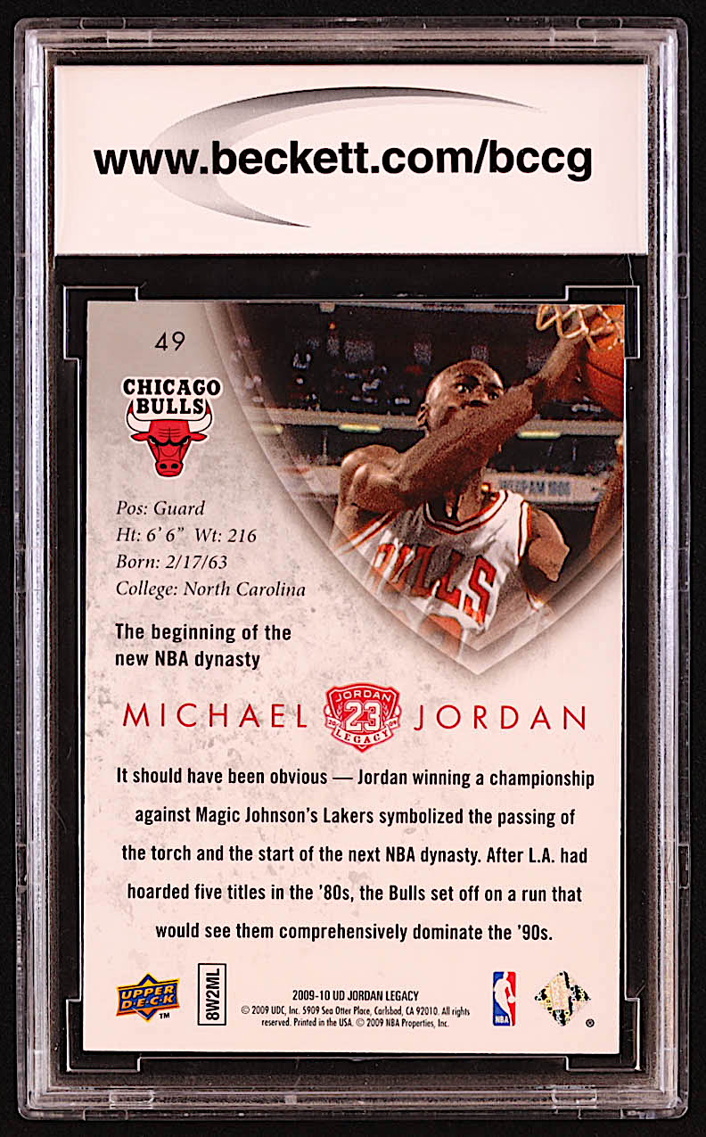 Michael Jordan 2009-10 Upper Deck Michael Jordan Legacy Collection Gold #49 (BCCG 10) at PristineAuction.com Michael Jordan 2009-10 Upper Deck Michael Jordan Legacy Collection Gold #49 (BCCG 10) at PristineAuction.com