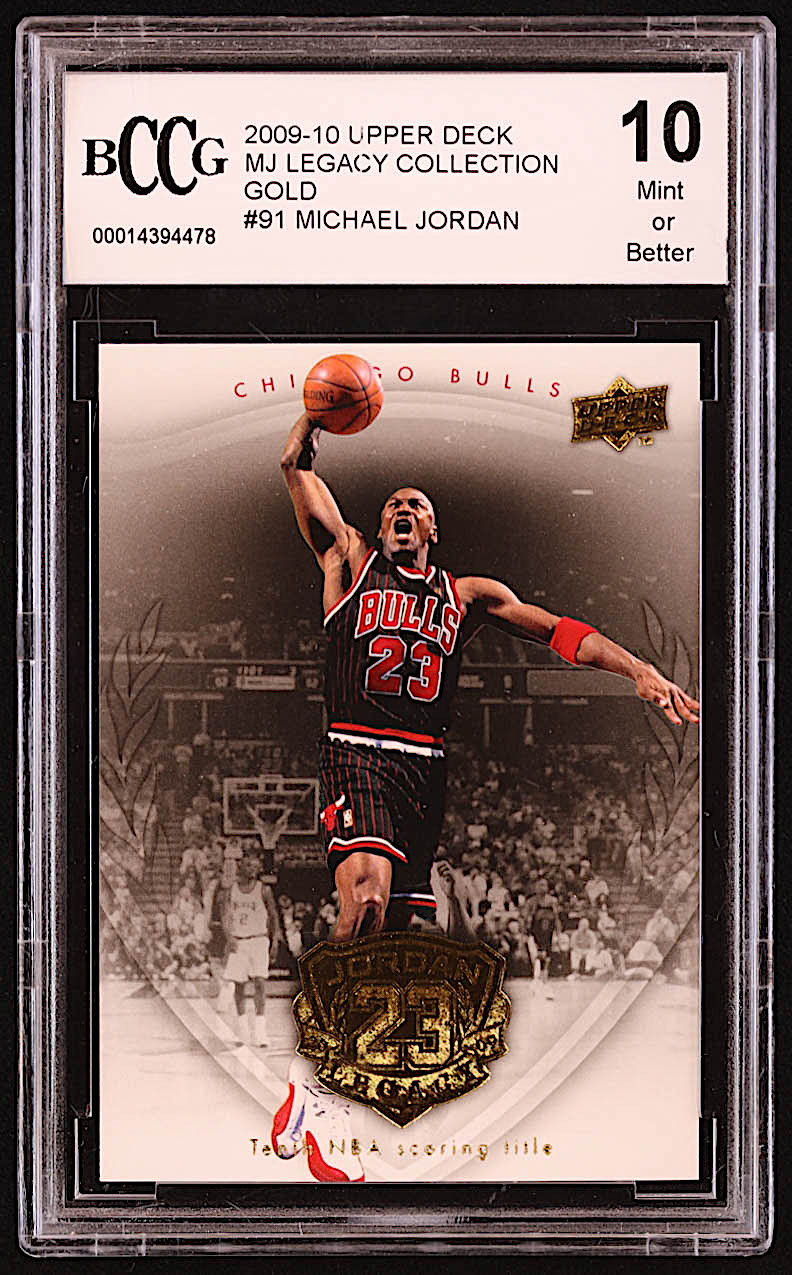 Michael Jordan 2009-10 Upper Deck Michael Jordan Legacy Collection Gold #91 (BCCG 10) at PristineAuction.com Michael Jordan 2009-10 Upper Deck Michael Jordan Legacy Collection Gold #91 (BCCG 10) at PristineAuction.com