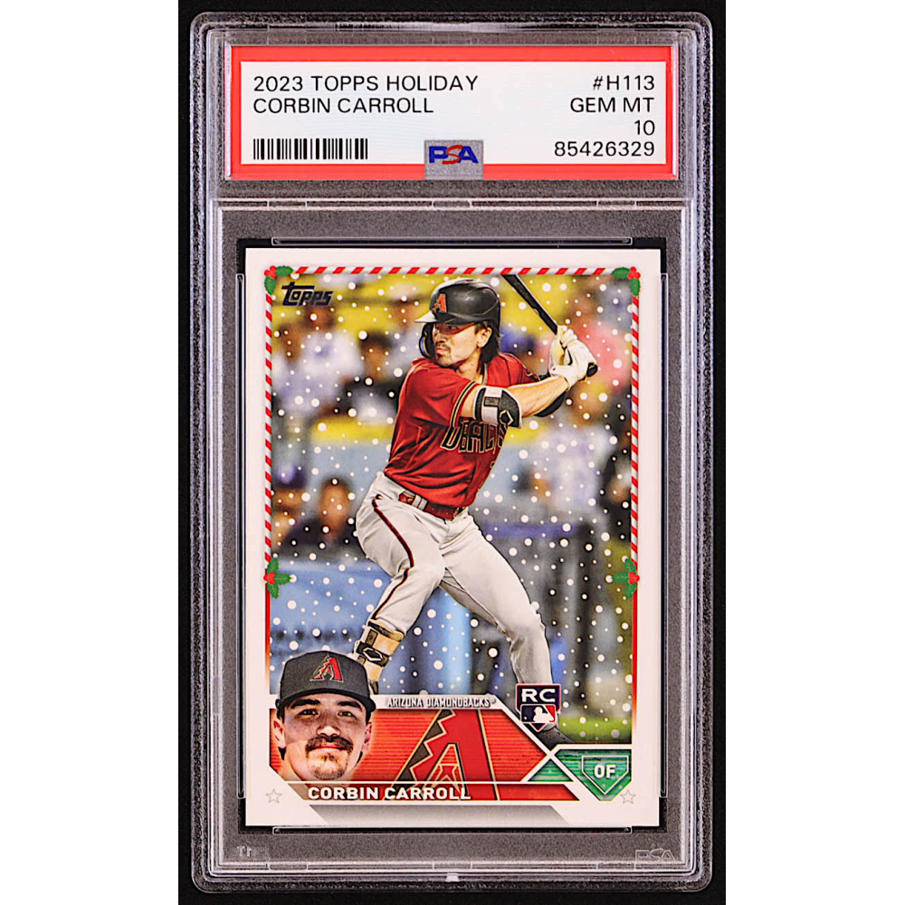 Corbin Carroll 2023 Topps Holiday #H113 RC (PSA 10) | Pristine Auction