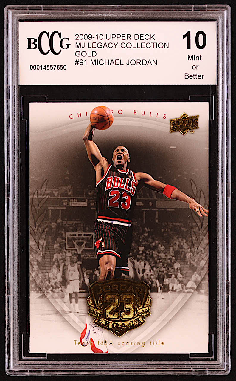 Michael Jordan 2009-10 Upper Deck Michael Jordan Legacy Collection Gold #91 (BCCG 10) at PristineAuction.com Michael Jordan 2009-10 Upper Deck Michael Jordan Legacy Collection Gold #91 (BCCG 10) at PristineAuction.com