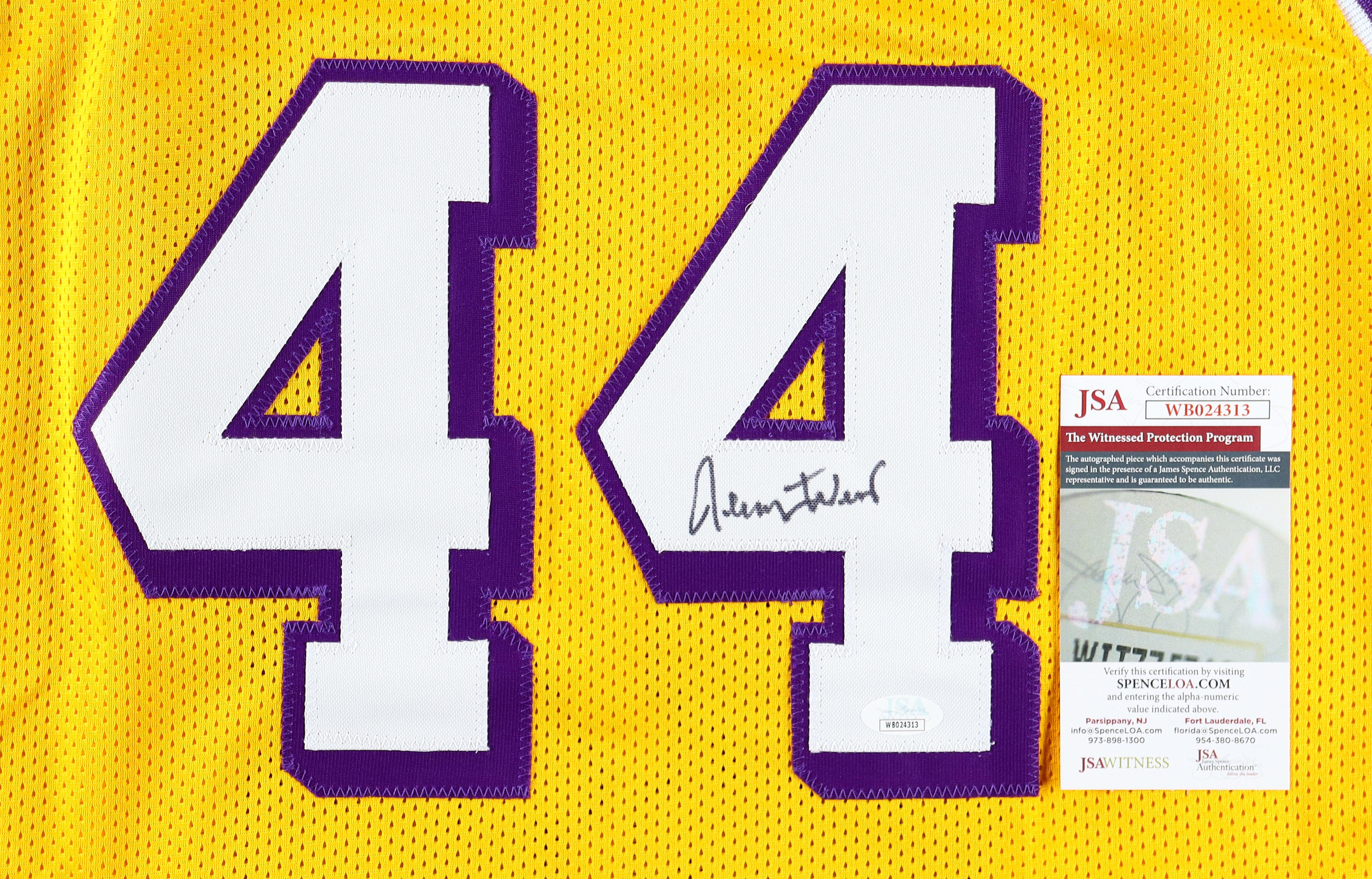 Jerry West Signed Jersey (JSA) at PristineAuction.com Jerry West Signed Jersey (JSA) at PristineAuction.com