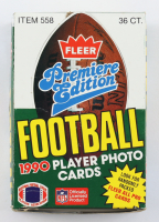 1990 Fleer Premiere Edition Football Wax Box with (36) Packs at PristineAuction.com