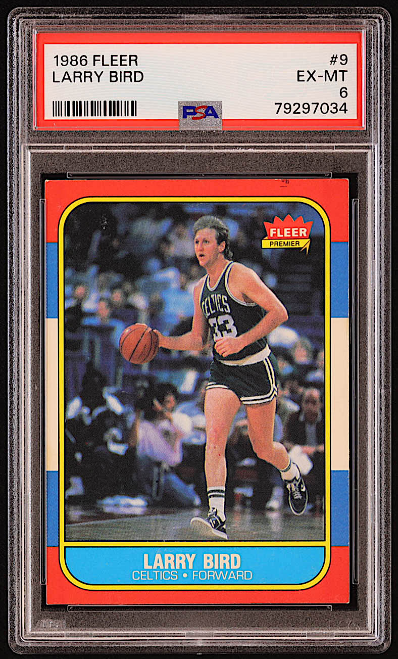 Larry Bird 1986-87 Fleer #9 (PSA 6) at PristineAuction.com Larry Bird 1986-87 Fleer #9 (PSA 6) at PristineAuction.com
