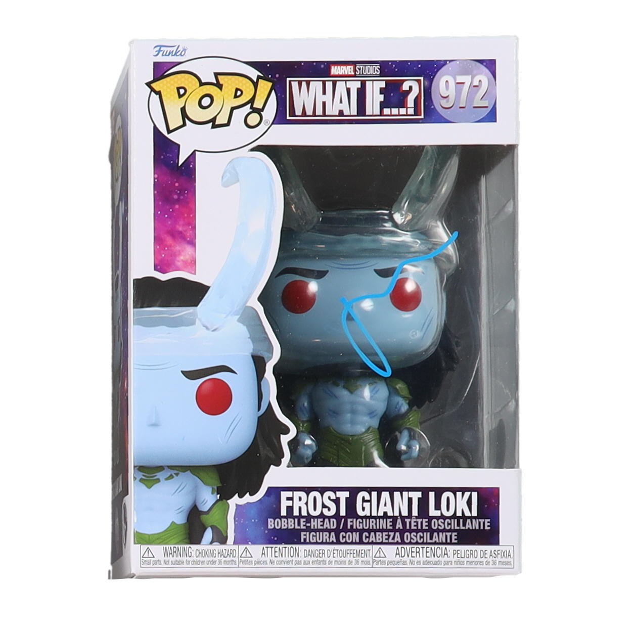 Tom Hiddleston Signed "Marvel Studios: What If...?" #972 Frost Giant Loki Funko Pop! Vinyl Figure (Beckett) at PristineAuction.com Tom Hiddleston Signed "Marvel Studios: What If...?" #972 Frost Giant Loki Funko Pop! Vinyl Figure (Beckett) at PristineAuction.com