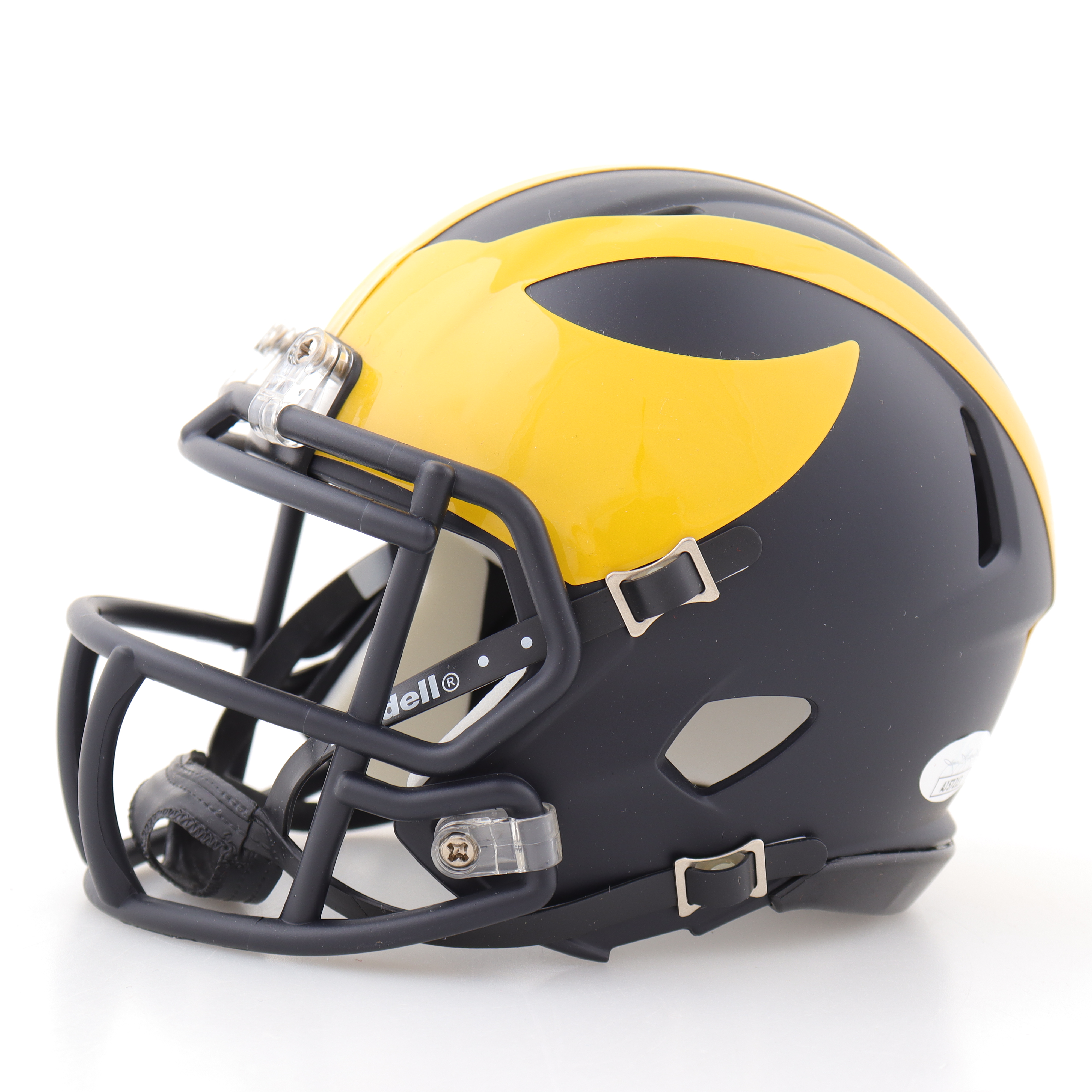 Donovan Edwards Signed Michigan Wolverines Speed Mini Helmet (JSA) at PristineAuction.com Donovan Edwards Signed Michigan Wolverines Speed Mini Helmet (JSA) at PristineAuction.com