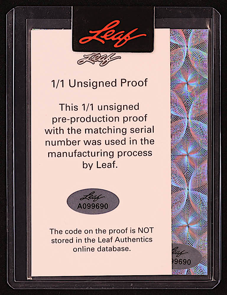 Caleb Williams 2023 Leaf Metal Armed and Dangerous Kaleidoscope Tie Dye Pre-Production Proof RC #1/1 at PristineAuction.com Caleb Williams 2023 Leaf Metal Armed and Dangerous Kaleidoscope Tie Dye Pre-Production Proof RC #1/1 at PristineAuction.com