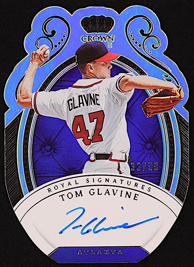 Tom Glavine 2023 Panini Chronicles Crown Royale Royal Signatures #20 #33/99 at PristineAuction.com Tom Glavine 2023 Panini Chronicles Crown Royale Royal Signatures #20 #33/99 at PristineAuction.com