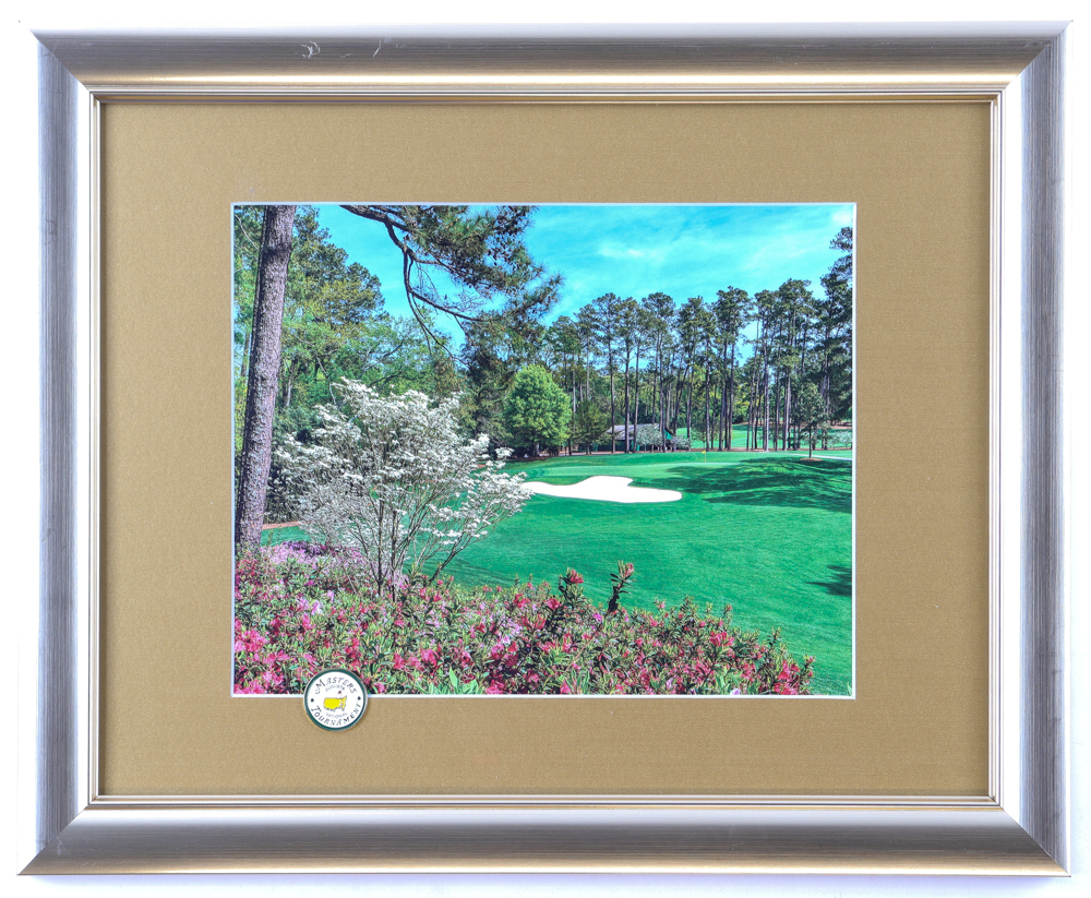 Augusta National Custom Framed Photo Display with Official Masters Tournament Pin at PristineAuction.com Augusta National Custom Framed Photo Display with Official Masters Tournament Pin at PristineAuction.com