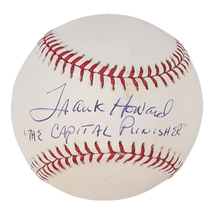 Frank Howard Signed OML Baseball Inscribed "The Capital Punisher" (JSA) at PristineAuction.com Frank Howard Signed OML Baseball Inscribed "The Capital Punisher" (JSA) at PristineAuction.com
