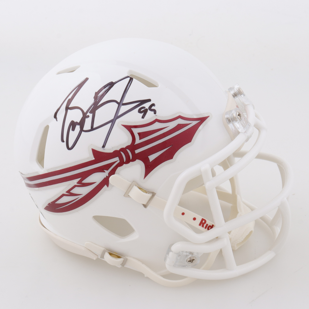Brian Burns Signed Florida State Seminoles Speed Mini Helmet (JSA) at PristineAuction.com