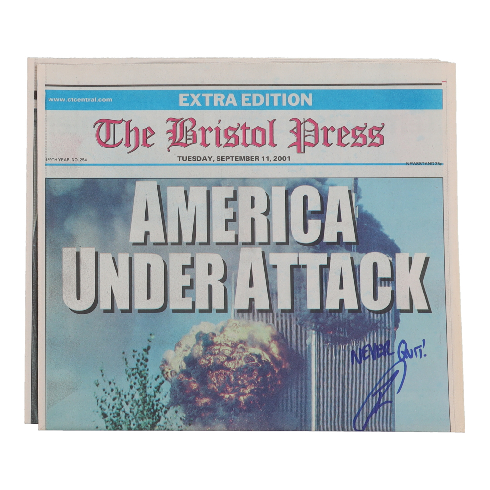 Robert O'Neill Signed The Bristol Press 9/11 Special Edition Newspaper