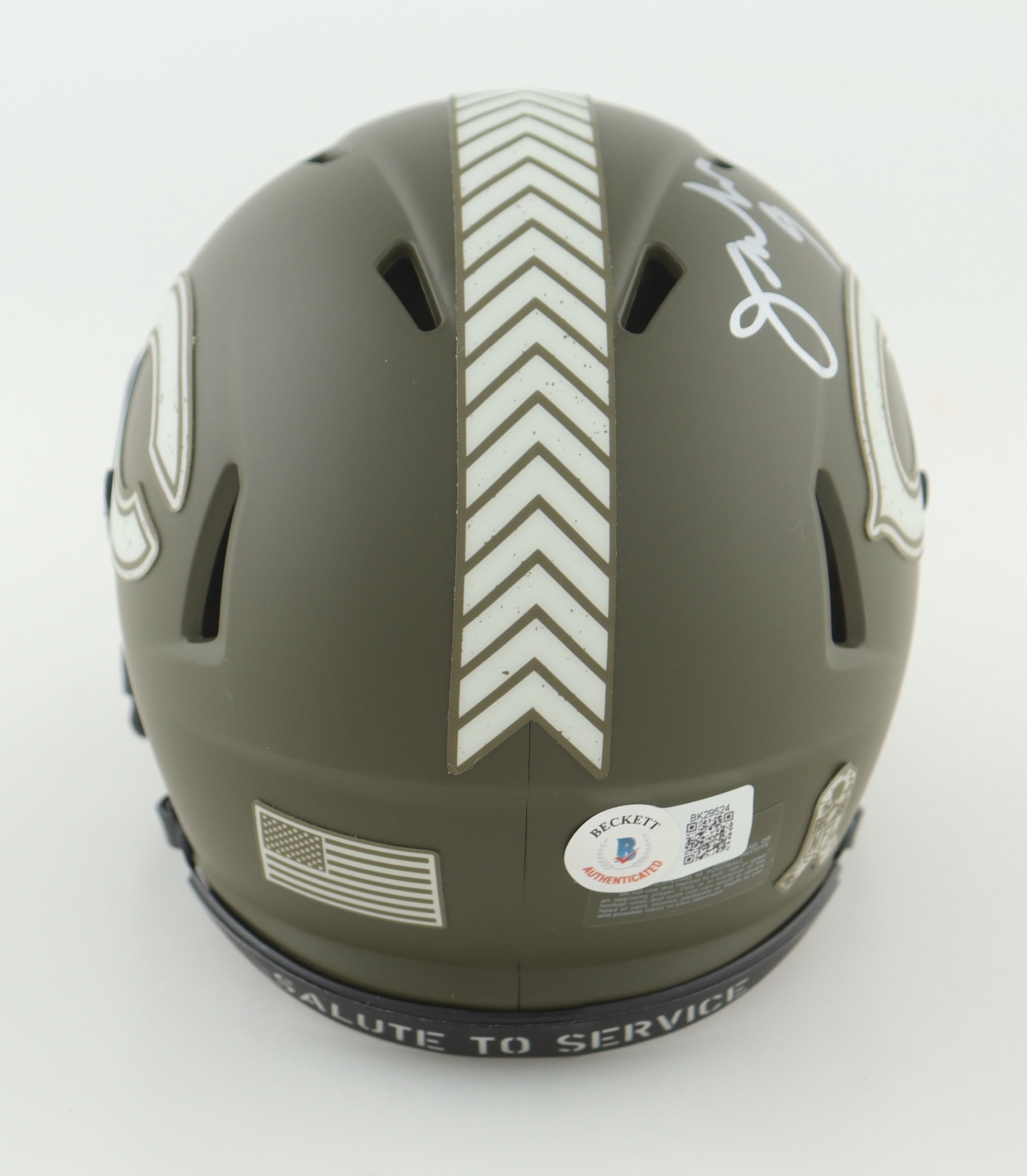 Jim McMachon Signed Bears Salute To Service Alternate Speed Mini Helmet (Beckett) at PristineAuction.com Jim McMachon Signed Bears Salute To Service Alternate Speed Mini Helmet (Beckett) at PristineAuction.com