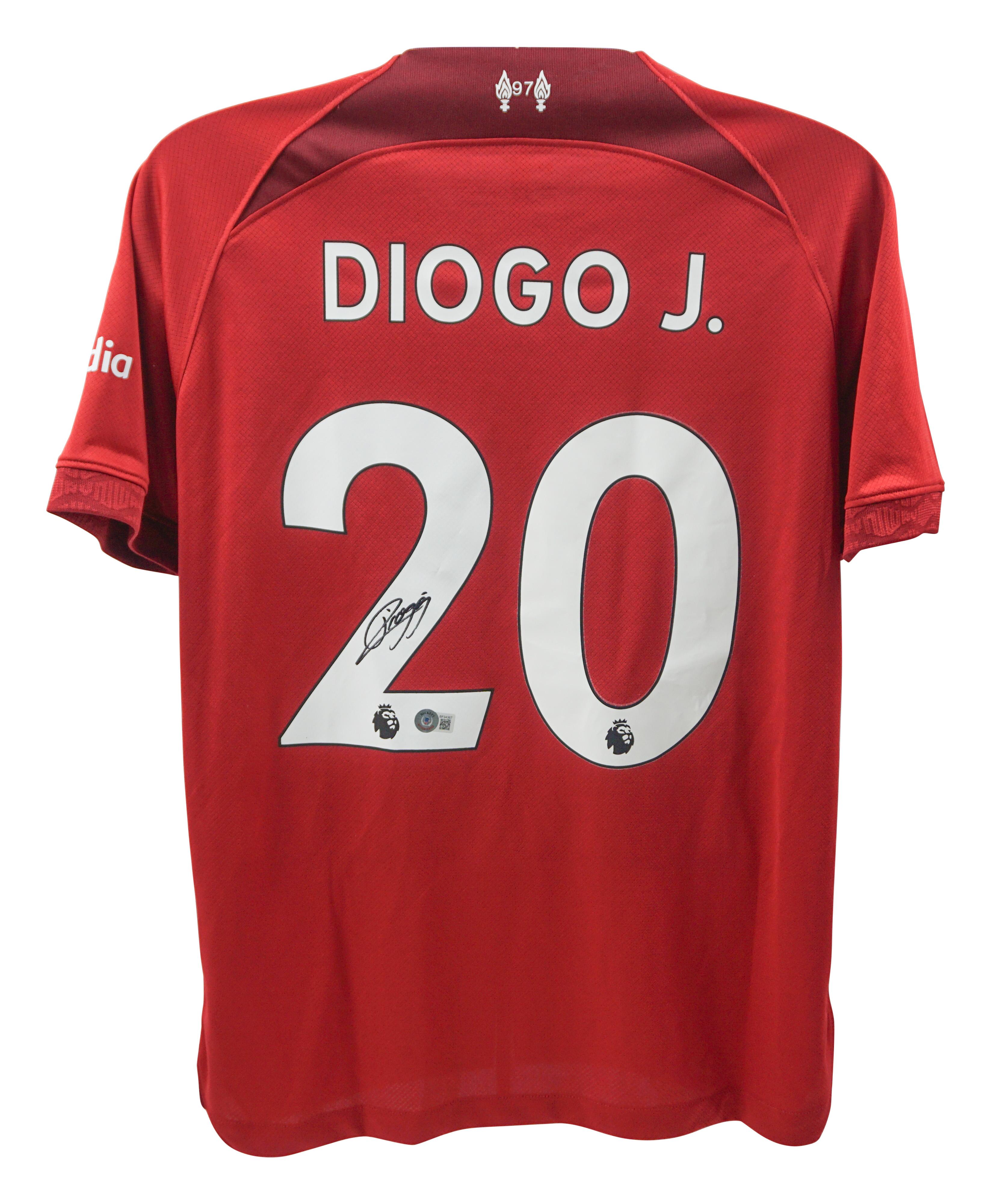 Diogo Jota Signed Liverpool Jersey (Beckett) at PristineAuction.com Diogo Jota Signed Liverpool Jersey (Beckett) at PristineAuction.com