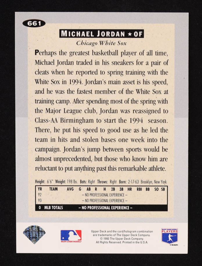 Michael Jordan 1994 Collector's Choice #661 RC at PristineAuction.com Michael Jordan 1994 Collector's Choice #661 RC at PristineAuction.com