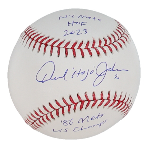Howard "Hojo" Johnson Signed OML Baseball Inscribed "NY Mets HOF 2023" & "'86 Mets WS Champs" (Mead Chasky) at PristineAuction.com Howard "Hojo" Johnson Signed OML Baseball Inscribed "NY Mets HOF 2023" & "'86 Mets WS Champs" (Mead Chasky) at PristineAuction.com