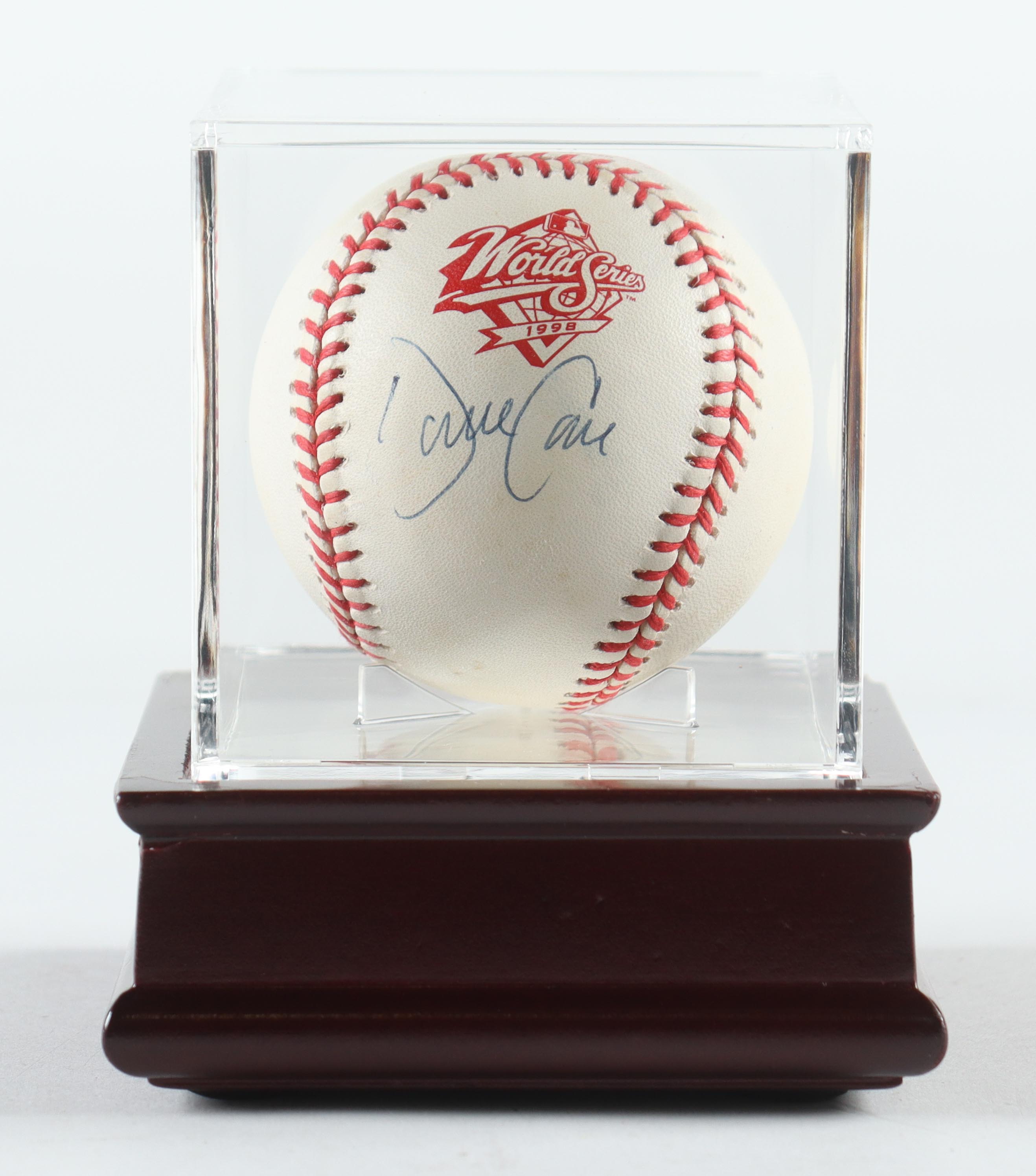 David Cone Signed 1998 World Series Baseball with Display Case (UDA) at PristineAuction.com David Cone Signed 1998 World Series Baseball with Display Case (UDA) at PristineAuction.com
